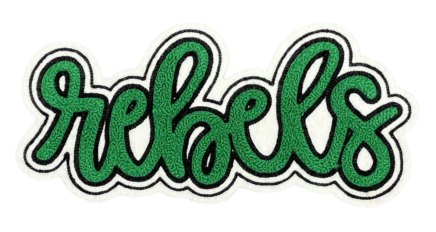 10" Rebels 1 Chenille Patch