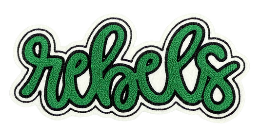 10" Rebels 1 Chenille Patch