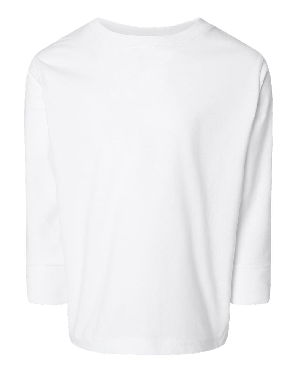 White Toddler Fine Jersey Long Sleeve Tee - 3302