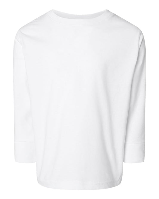White Toddler Fine Jersey Long Sleeve Tee - 3302