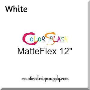 White ColorSplash 12" MatteFlex HTV