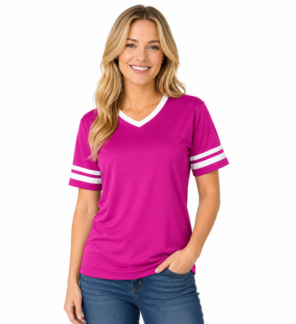 Sleeve Stripe V-Neck Adult Jersey 360