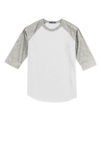 W/Htr Grey Sport-Tek Youth 3/4 Sleeve YT200