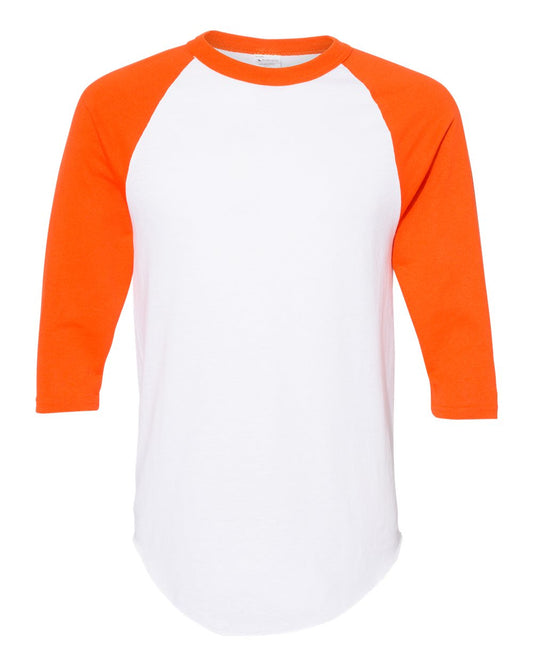 W/Orange Augusta Youth 3/4 Sleeve BBT 4421