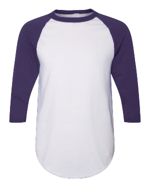 W/Purple Augusta Toddler 3/4 Sleeve BBT 422