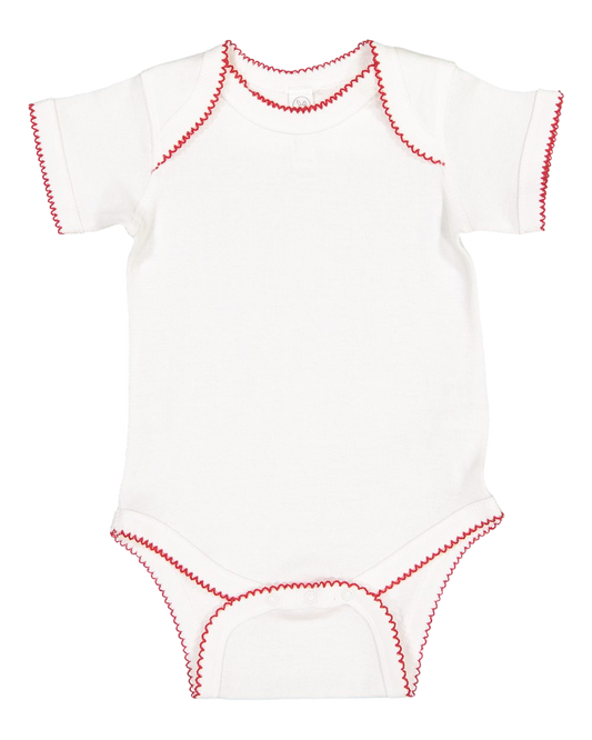 Wht/Red Pecot RS Infant Fine Jersey Bodysuit 4400