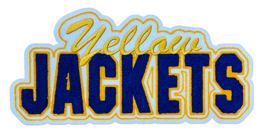 12" Yellow Jackets Chenille Patch