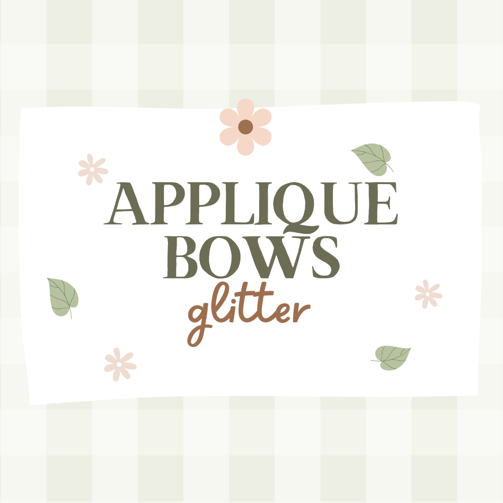 Applique Glitter Bows