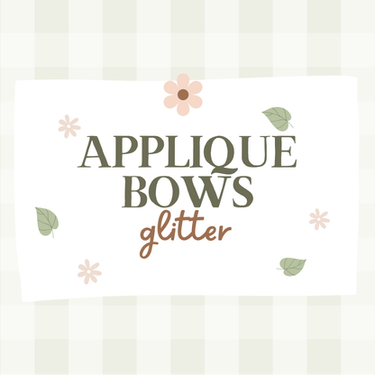 Applique Glitter Bows