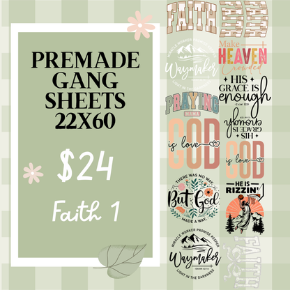 Ready Made Gang Sheets 22"x60"