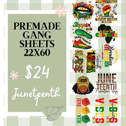 Ready Made Gang Sheets 22"x60"