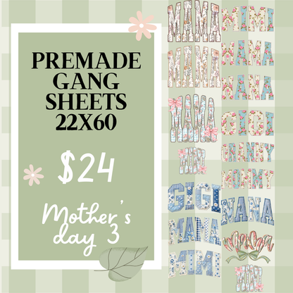 Ready Made Gang Sheets 22"x60"