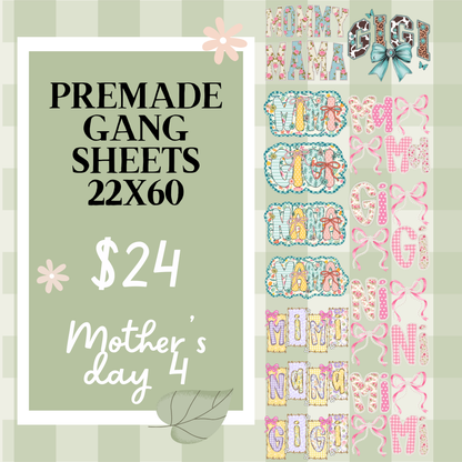 Ready Made Gang Sheets 22"x60"
