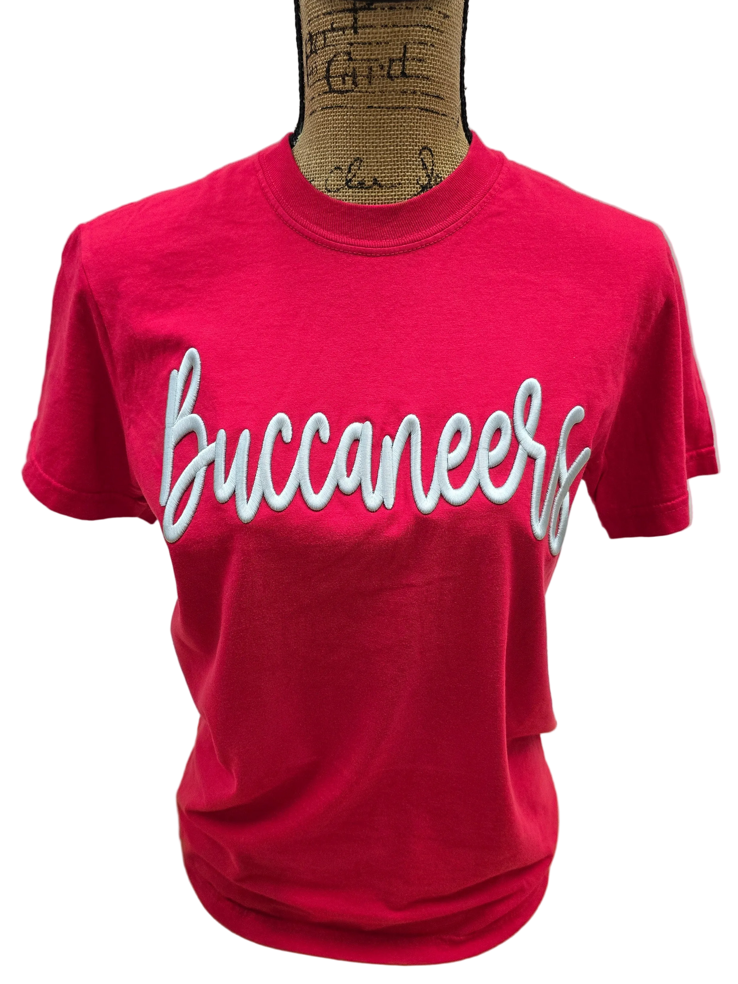 Buccaneers Embroidered Puff Comfort Colors Tee