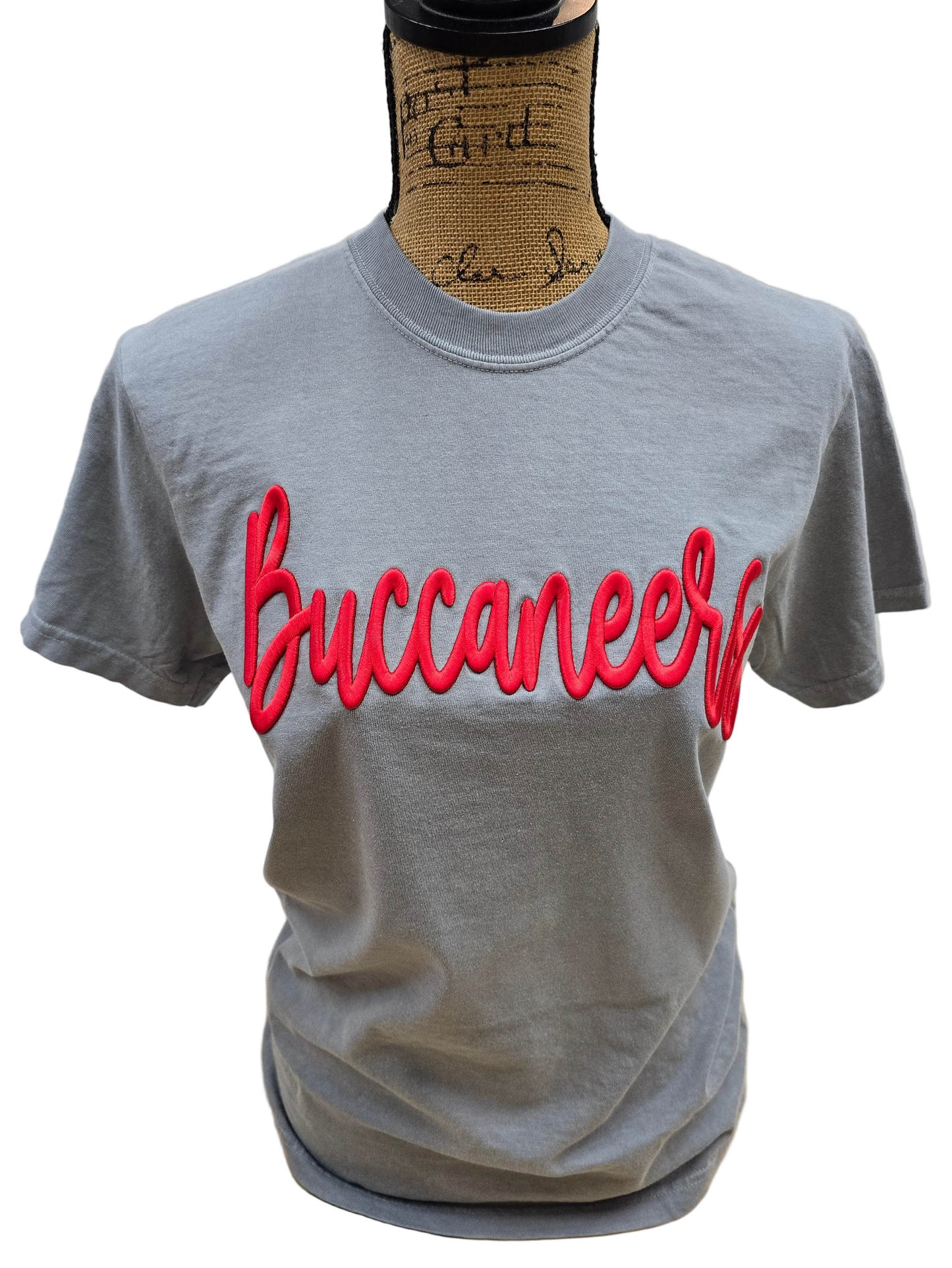 Buccaneers Embroidered Puff Comfort Colors Tee