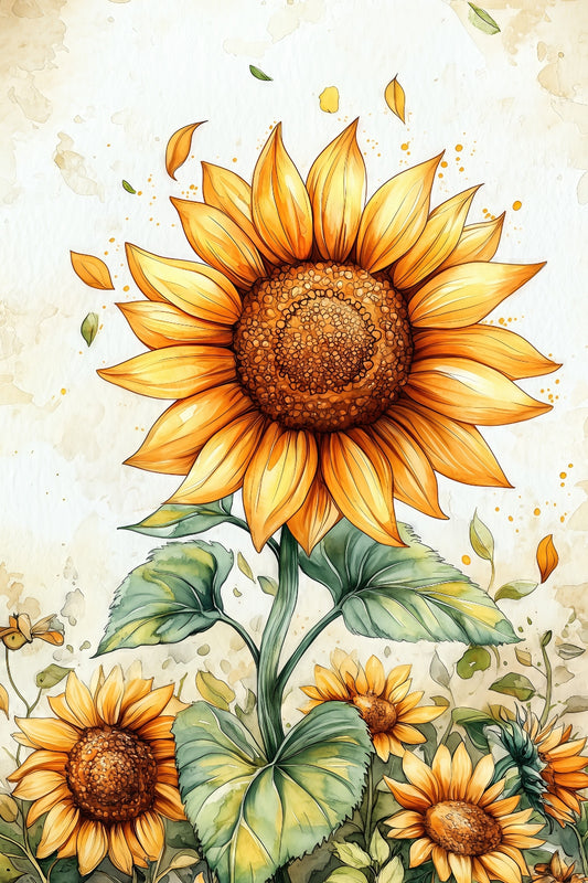 2504 Printed Summer Garden Flag
