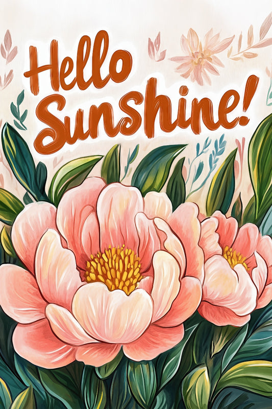 2507 Printed Summer Garden Flag