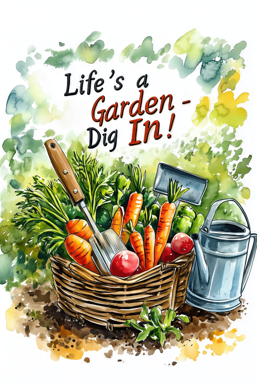2537 Printed Summer Garden Flag
