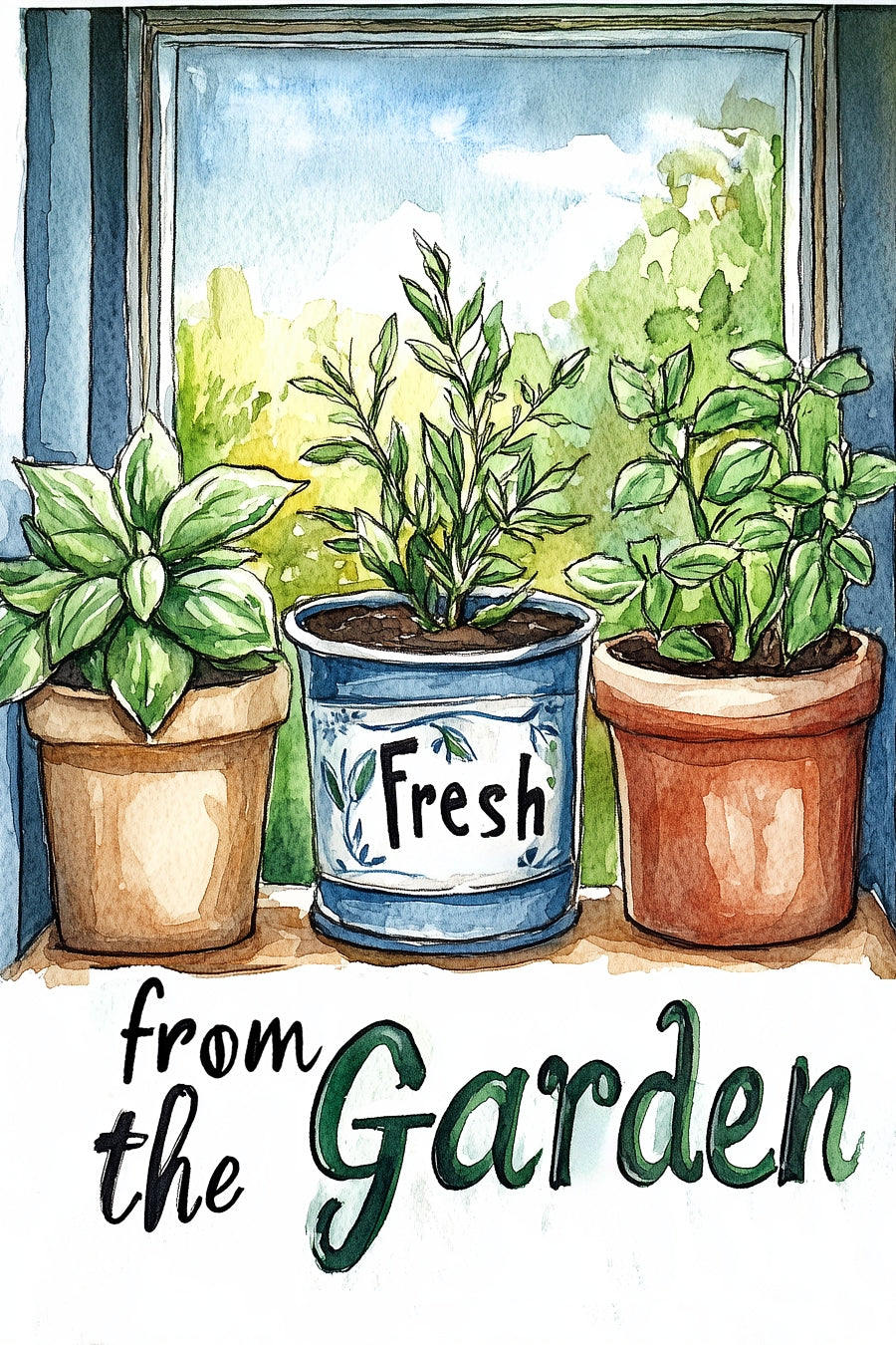 2556 Printed Summer Garden Flag
