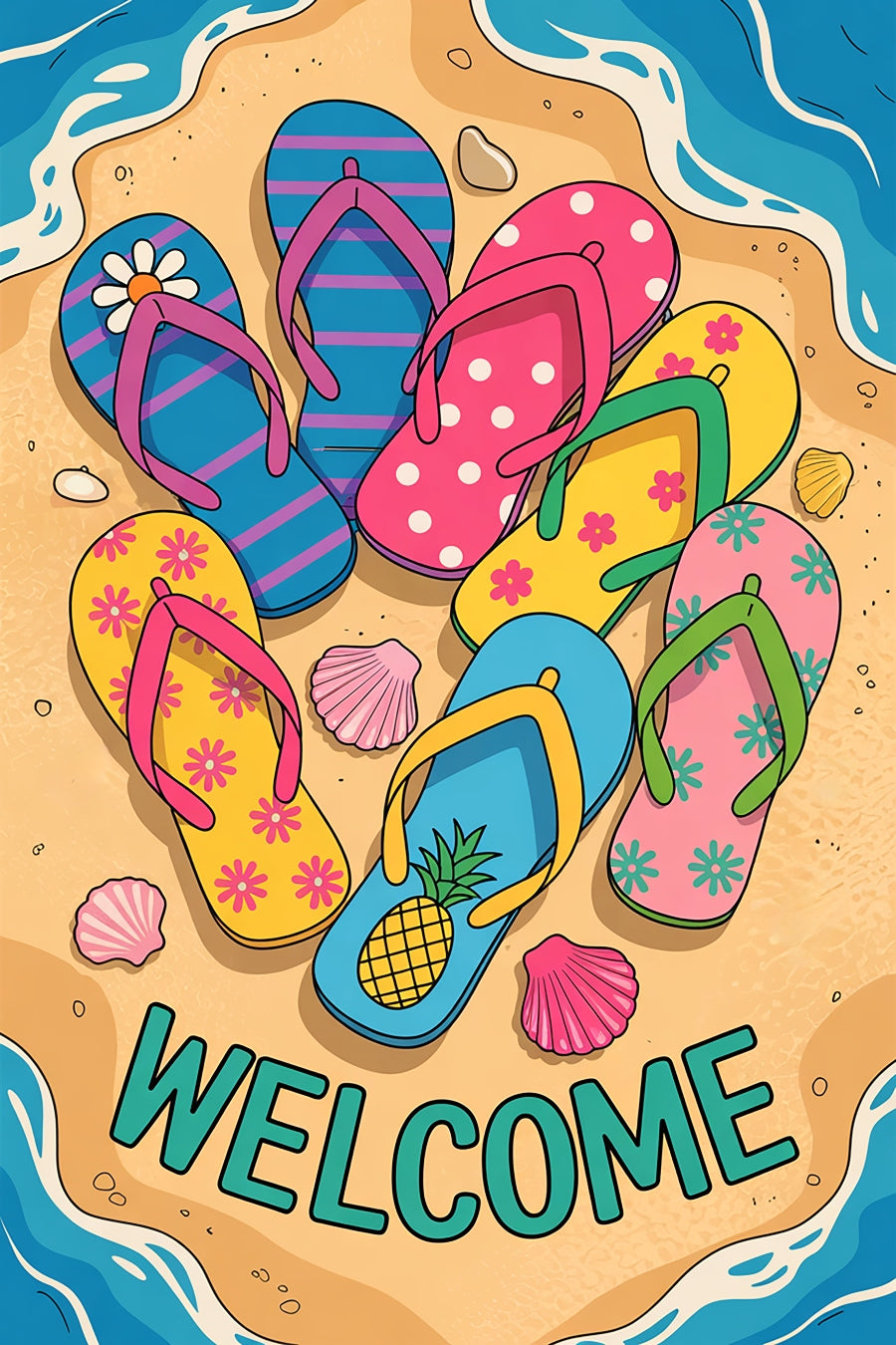 2560 Printed Summer Garden Flag