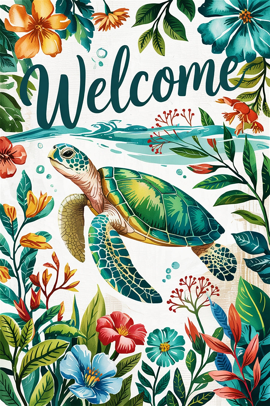 2561 Printed Summer Garden Flag