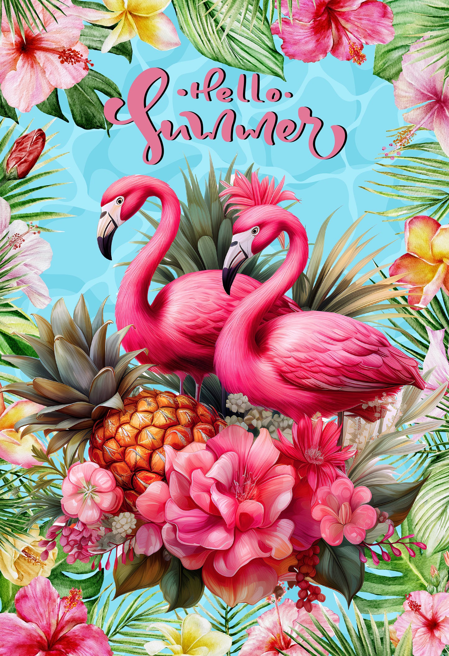 2563 Printed Summer Garden Flag