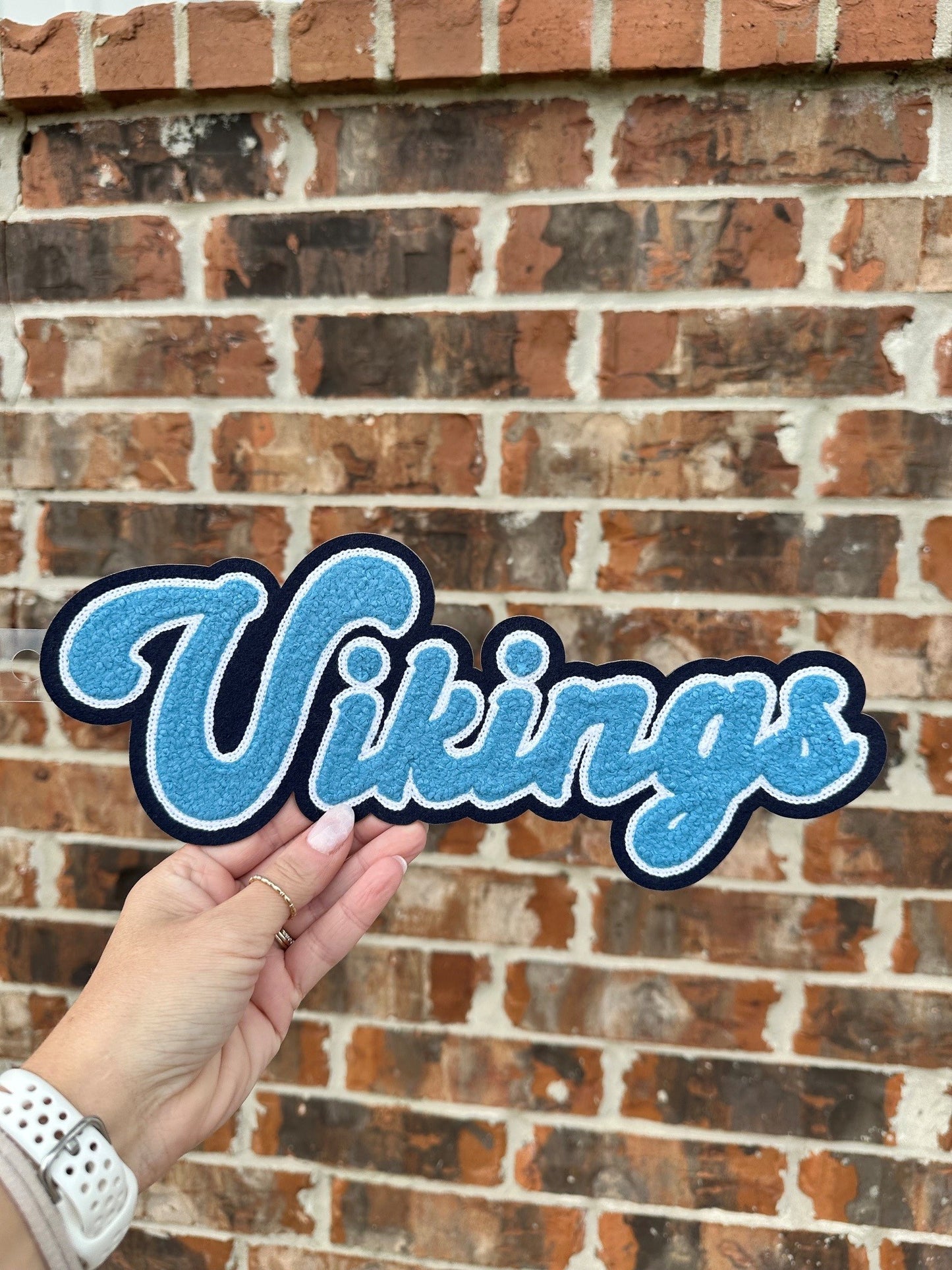 12" Vikings Navy Chenille Patch